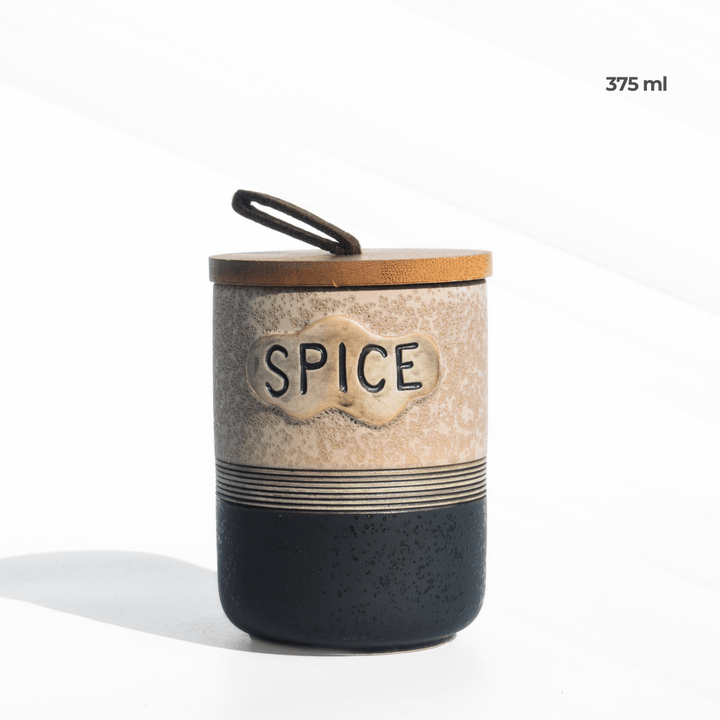 Airtight Spice Jars Set of 7 With Wooden Kitchen Organiser Rack Food Storage