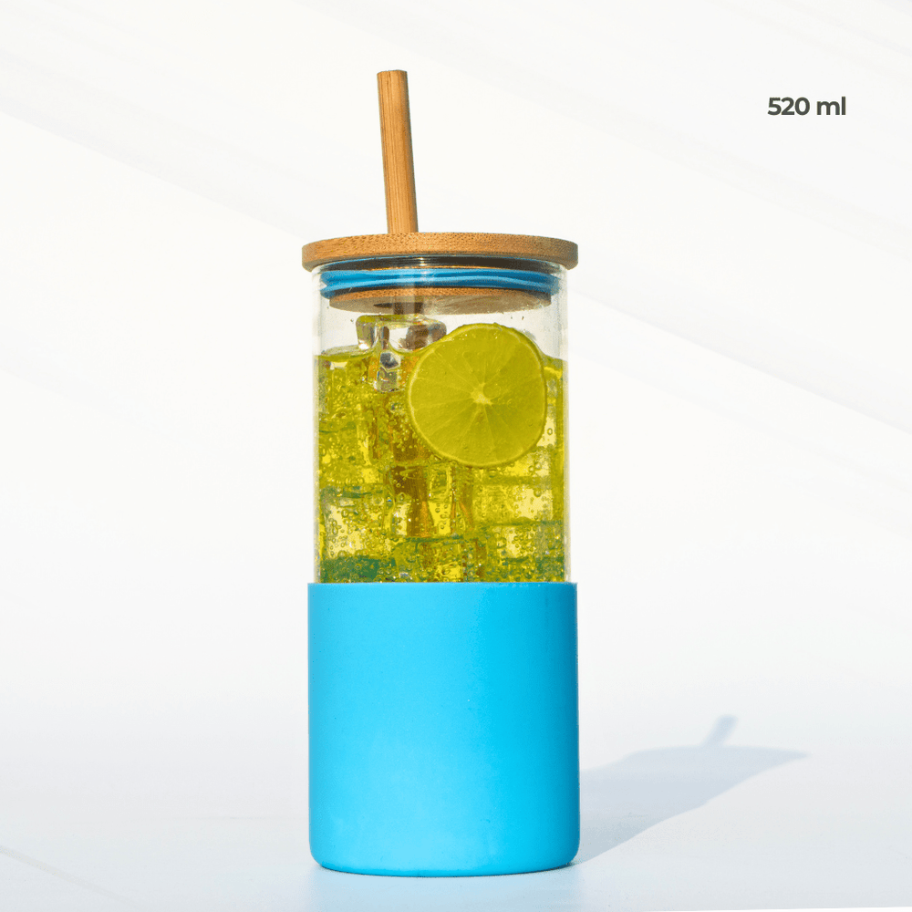 Eco Glass Sipper – Bamboo Lid & Straw | Sustainable & Stylish masson jar
