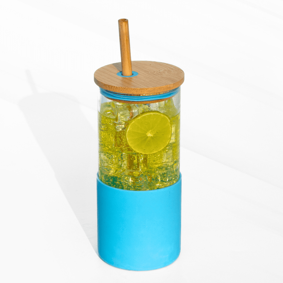 Eco Glass Sipper – Bamboo Lid & Straw | Sustainable & Stylish masson jar