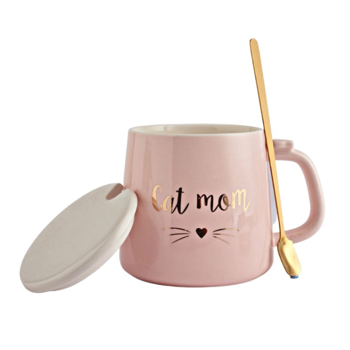 CAT CERAMIC MUG Mugs CandyFlossstores PINK 420 ML 