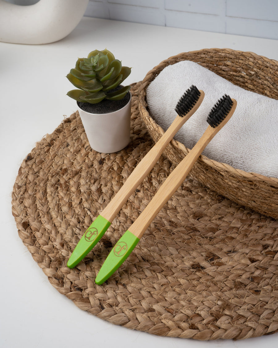 Fungus Free Bamboo Toothbrush bamboo toothbrush CandyFlossstores GREEN 