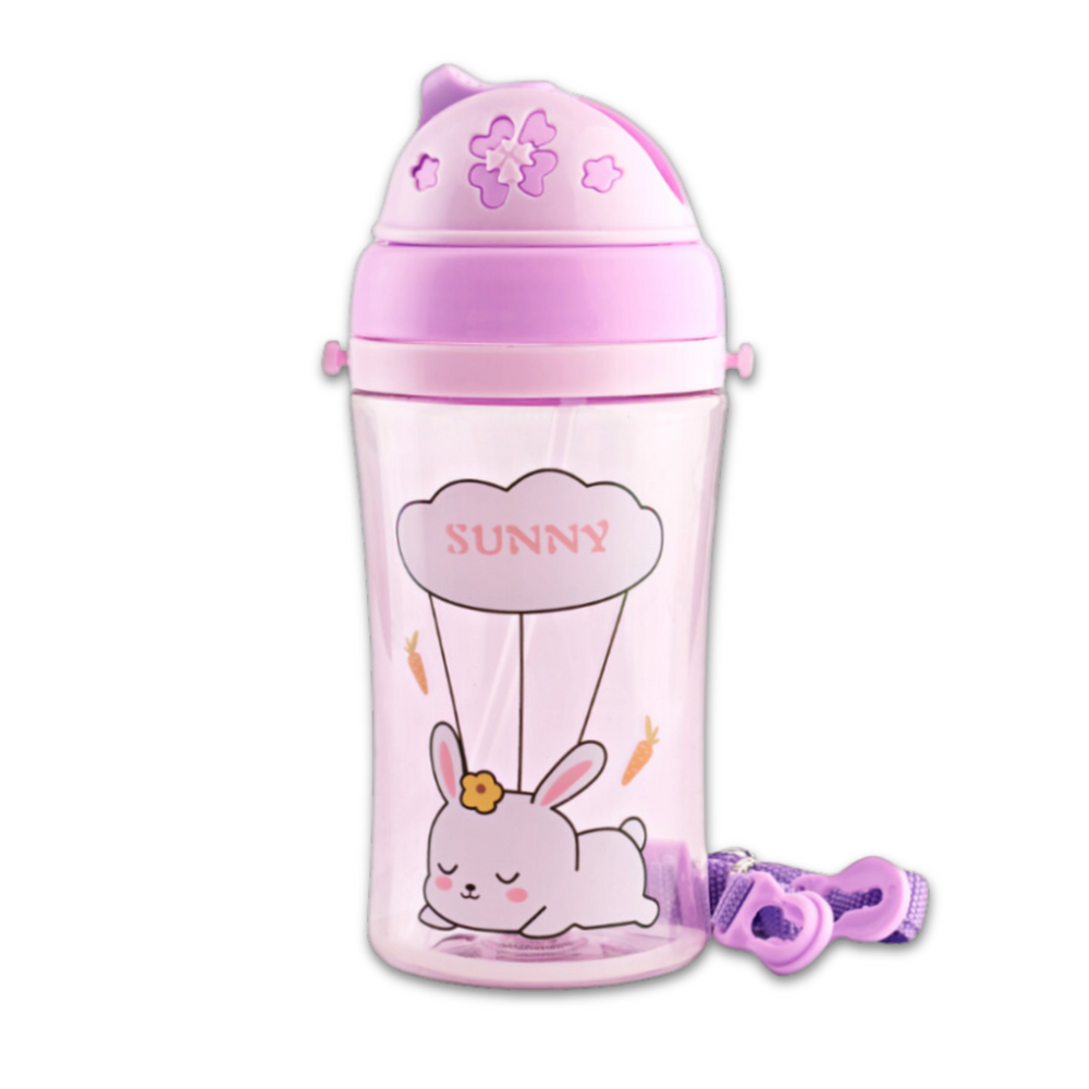cute bunny print sipper water bottle