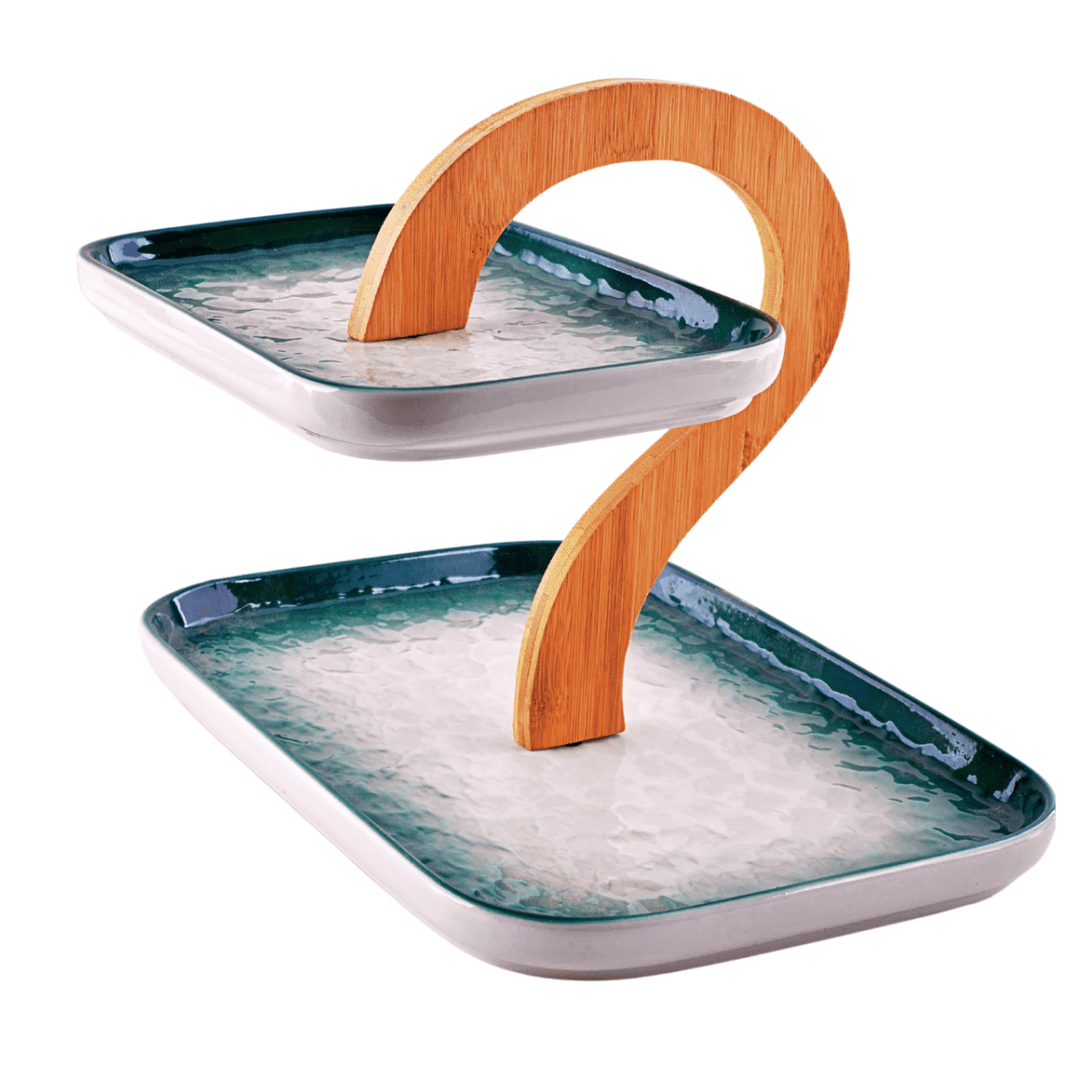 2 Tier Ceramic Tray Serving Trays and Bowls