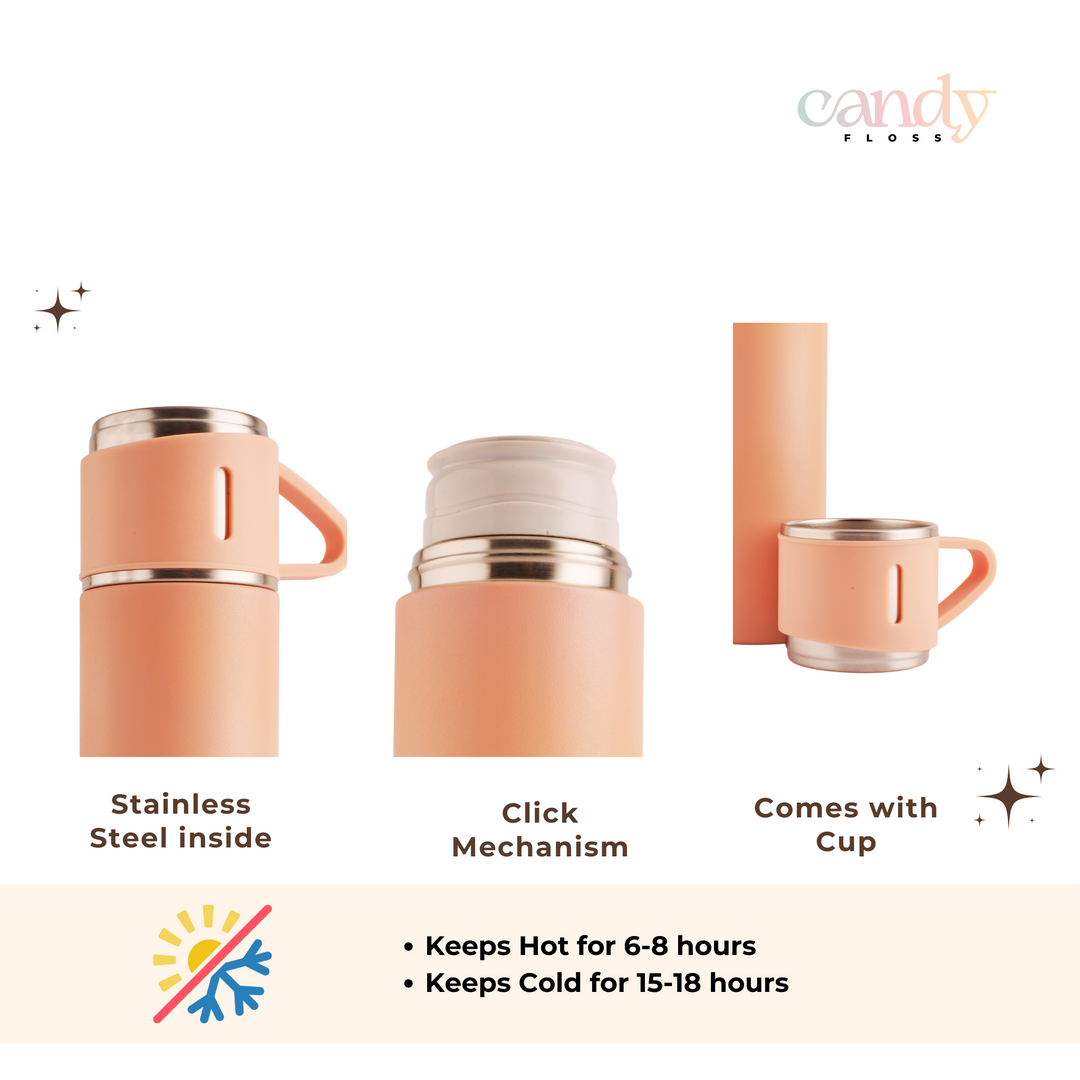 Tea Flass with Cup Flasks CandyFlossstores 