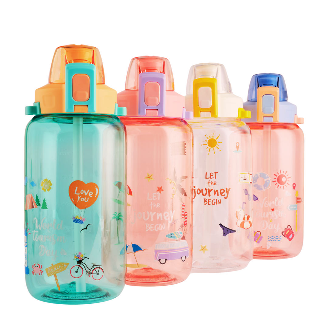 travel water bottle with cute prints