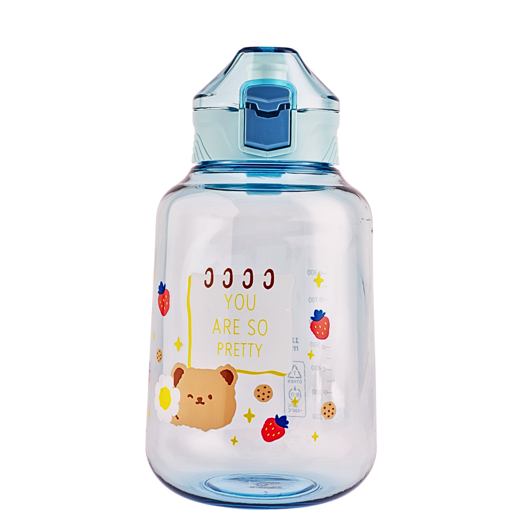 Leakproof Water Bottle with Cute Designs 1.2L