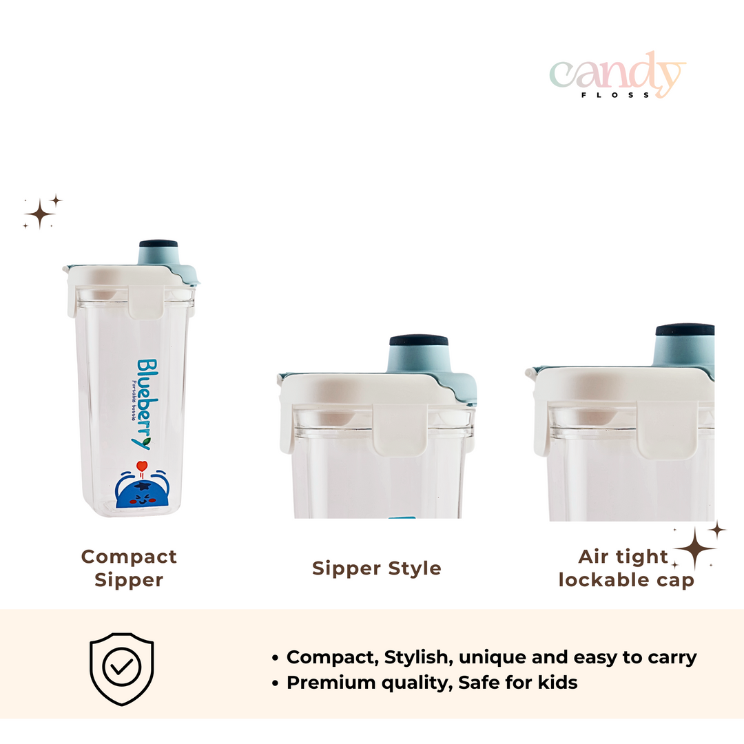 airtight compact water bottle sipper from candy floss