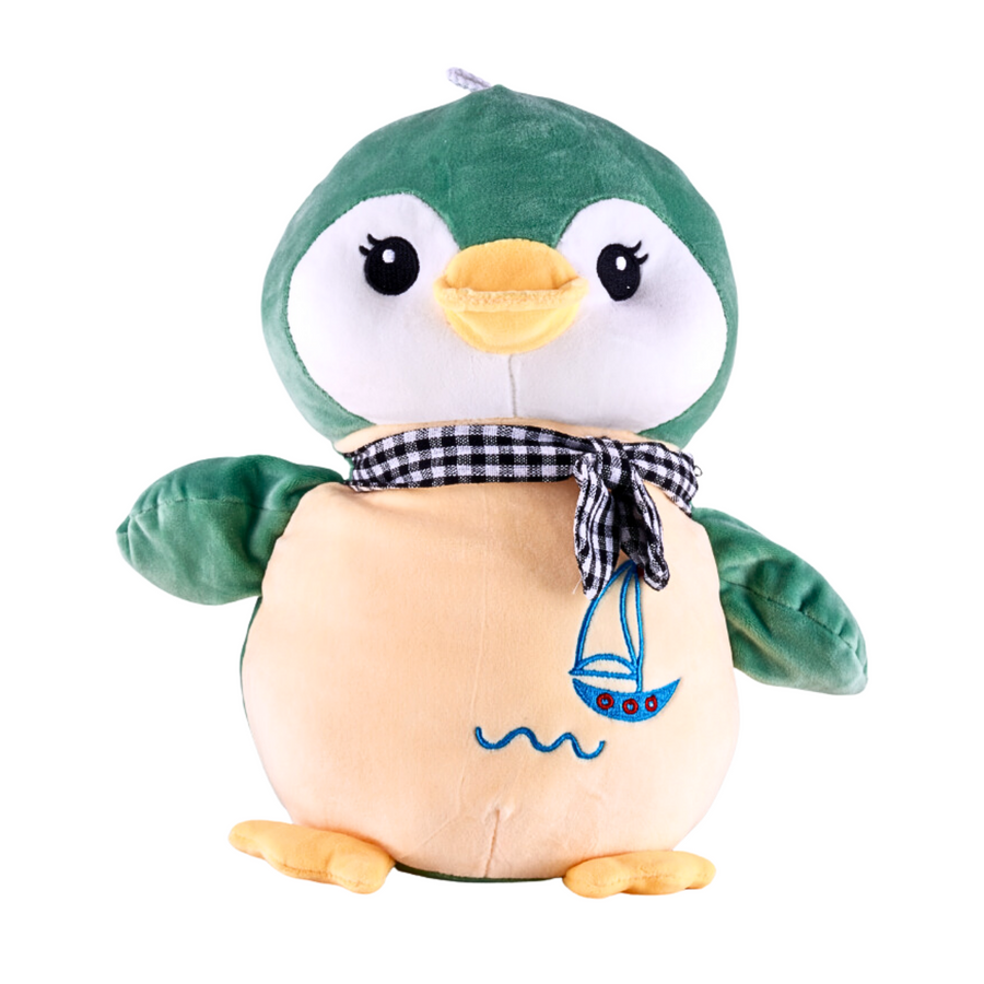 penguin plushy with a bowtie