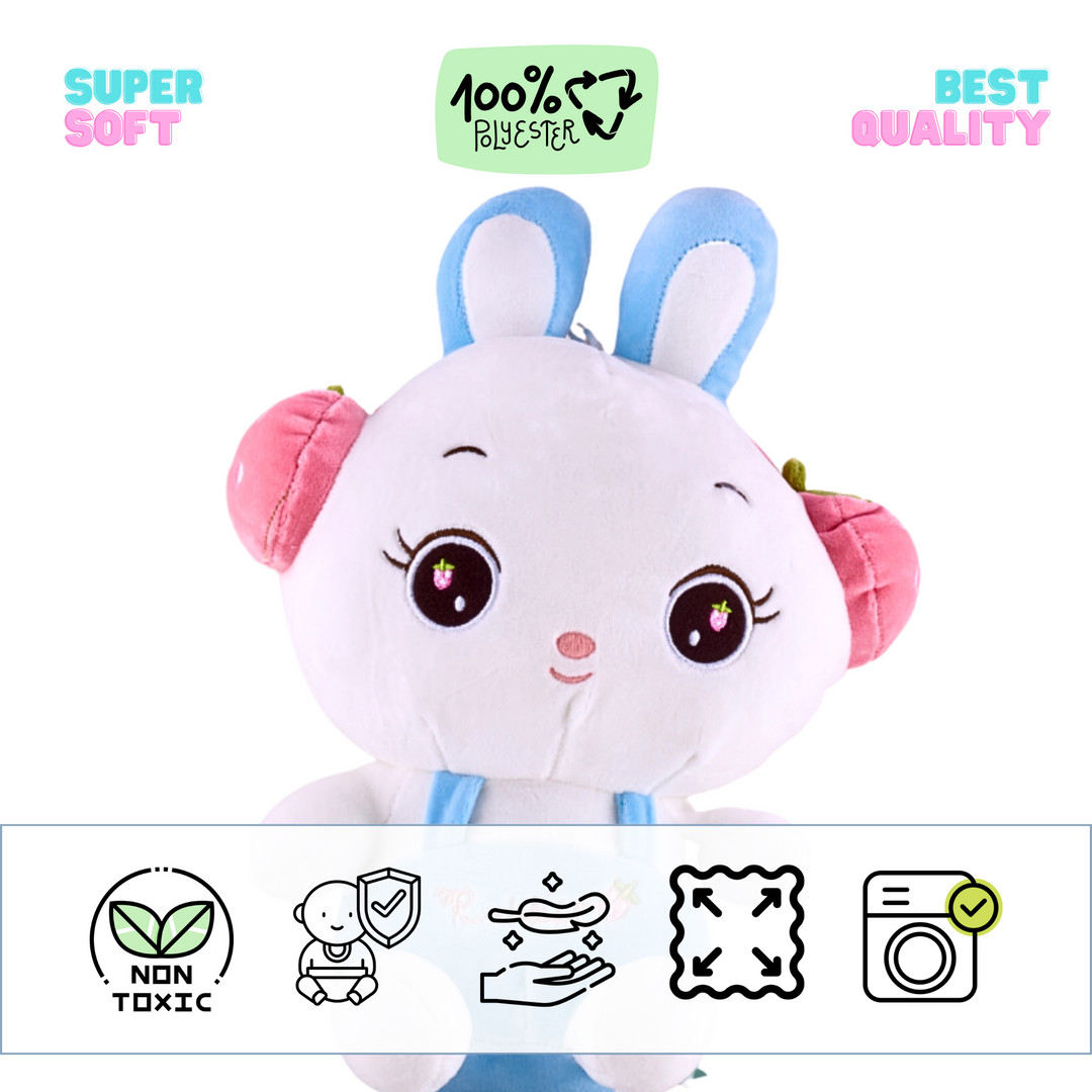 kawaii rabbit with headphones soft toy