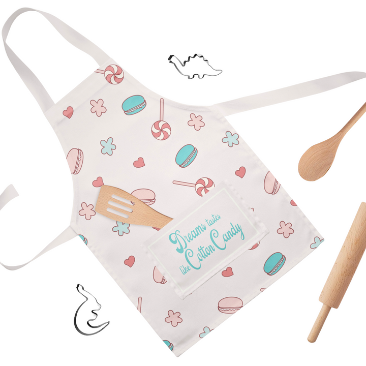 Best kitchen apron with pocket for men and women, cute candy print - Candy Floss