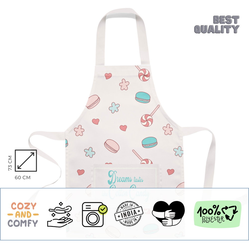 Best kitchen apron with pocket for men and women, cute candy print - Candy Floss