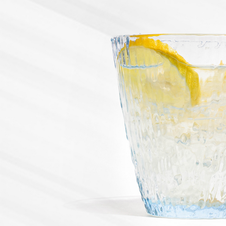 Playful Blues : The Textured Glassware Set That Pops! (Set of 6)