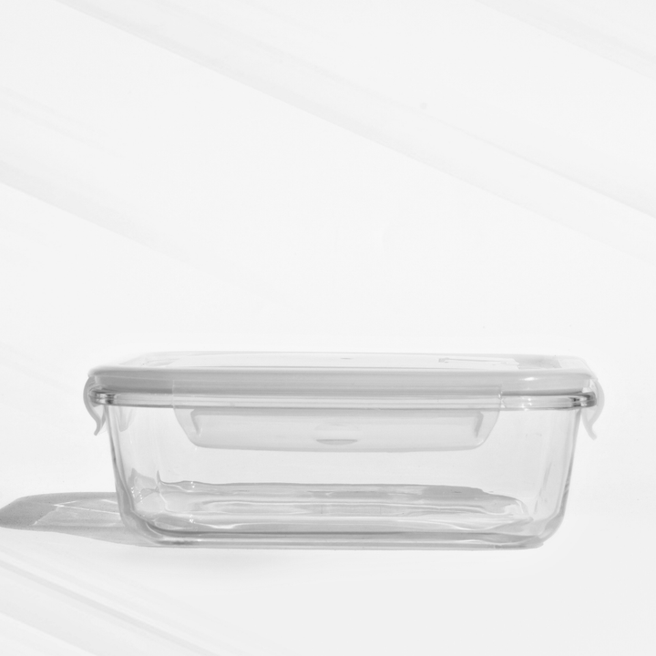 Airtight Borosilicate Glass Containers – Premium, Leakproof & Aesthetic! (Set of 3) Food Storage
