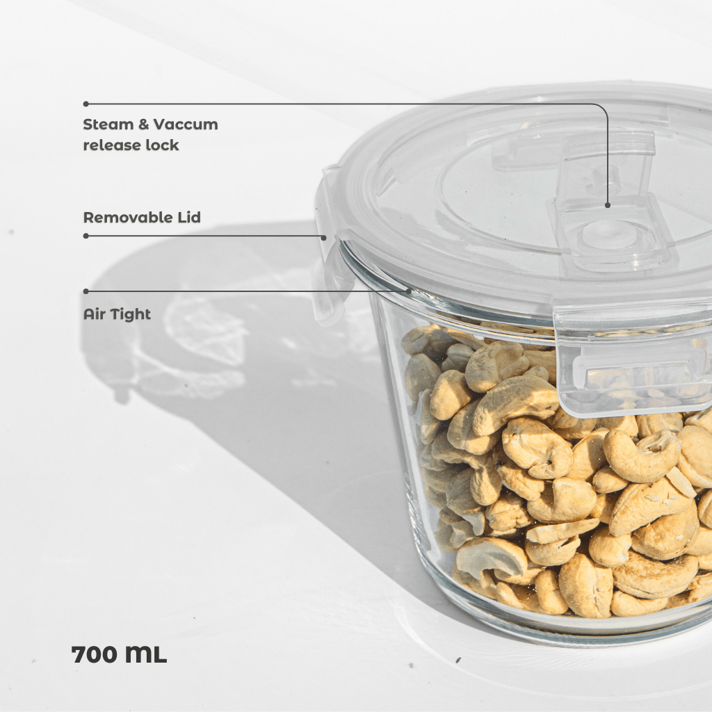 Airtight Glass Container – Stylish, Safe & Leakproof! Food Storage