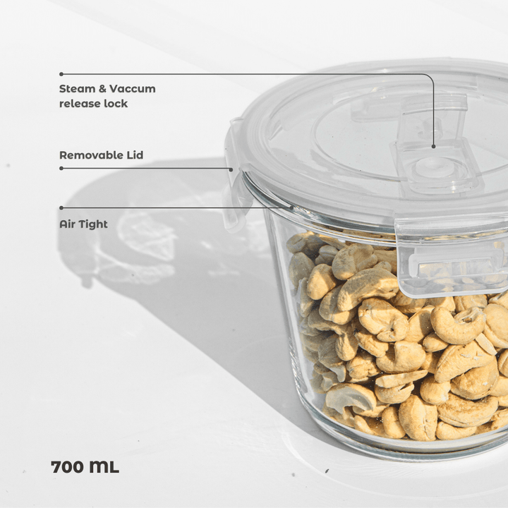 Airtight Glass Container – Stylish, Safe & Leakproof! Food Storage