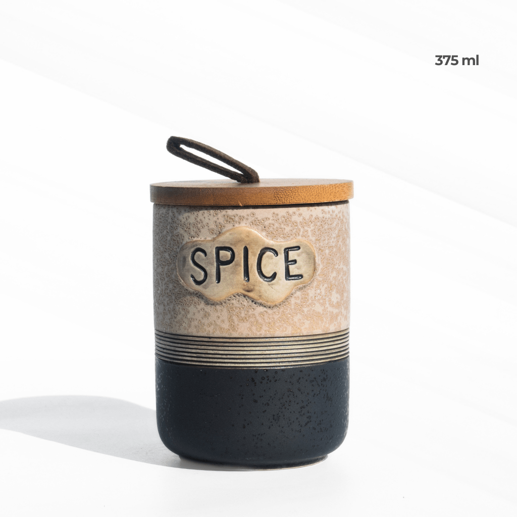 Airtight Spice Jars Set of 7 With Wooden Kitchen Organiser Rack Food Storage