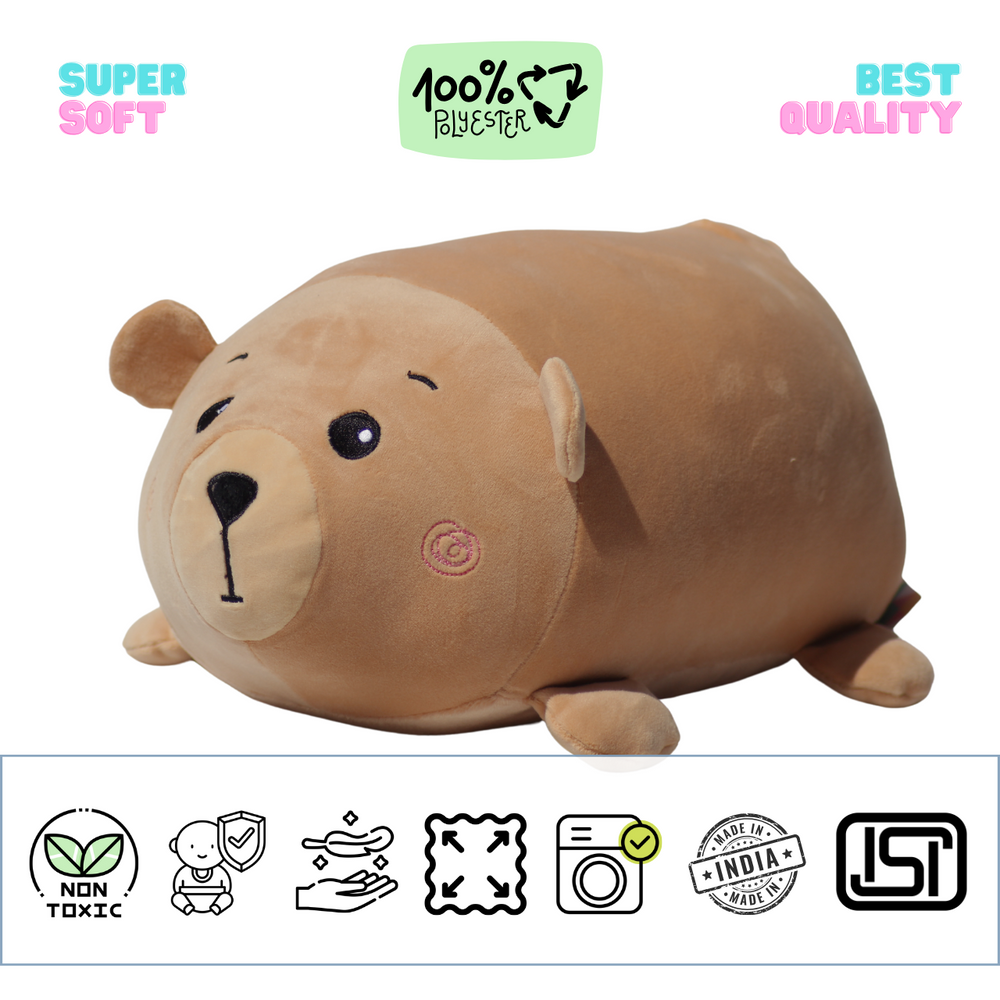 Lying bear stuffed animal soft toy. Cute premium plushies from Candy Floss\