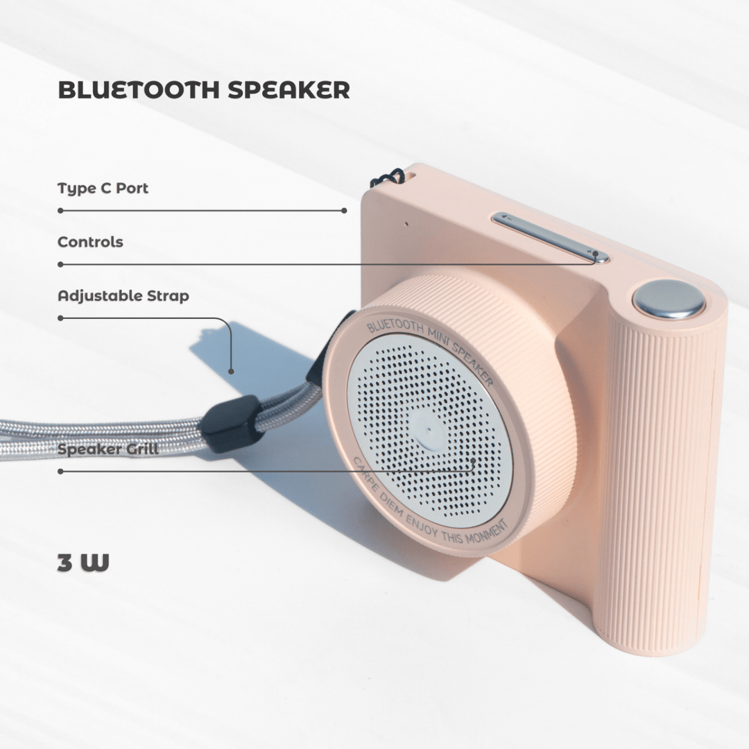 Bluetooth Camera Mini Speaker | Cute & Quirky Soundbox Speakers