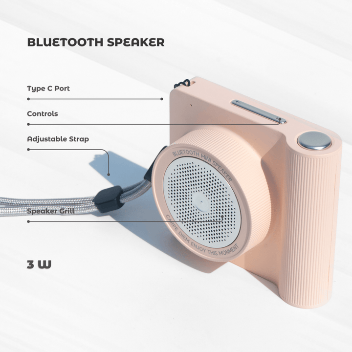 Bluetooth Camera Mini Speaker | Cute & Quirky Soundbox Speakers
