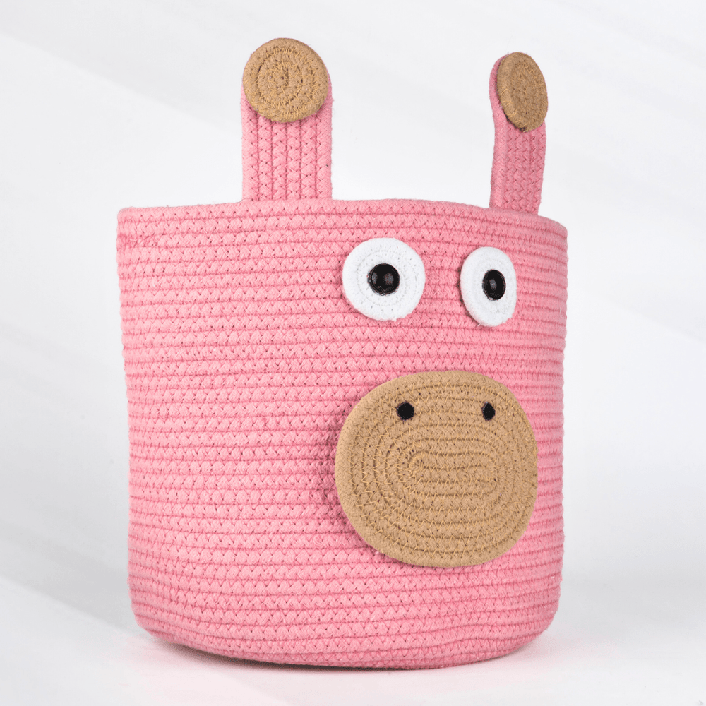 Braided Cotton Baskets - Pink