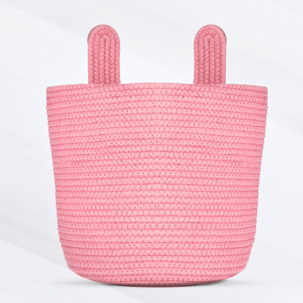 Braided Cotton Baskets - Pink