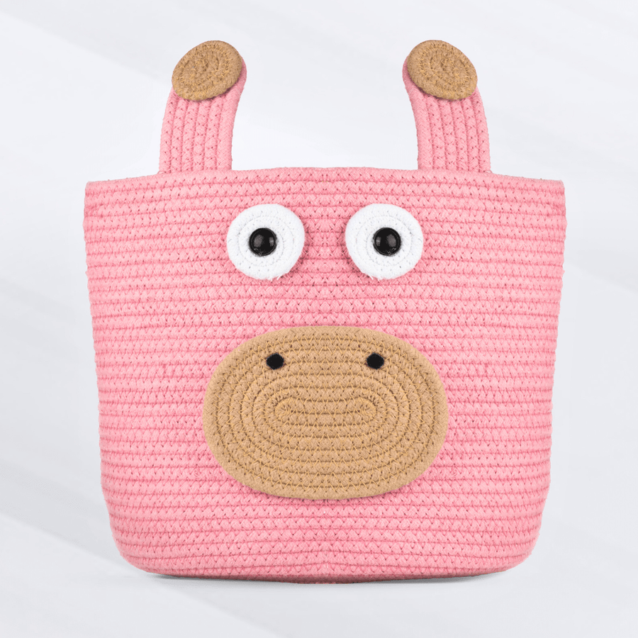 Braided Cotton Baskets - Pink