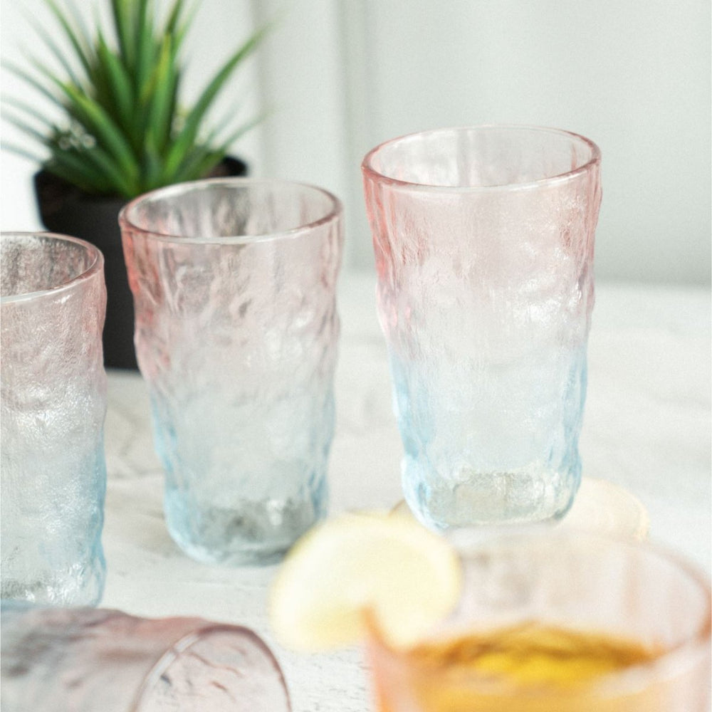 Candy Frosted Glass - Green Ombre (Set of 6) Glass