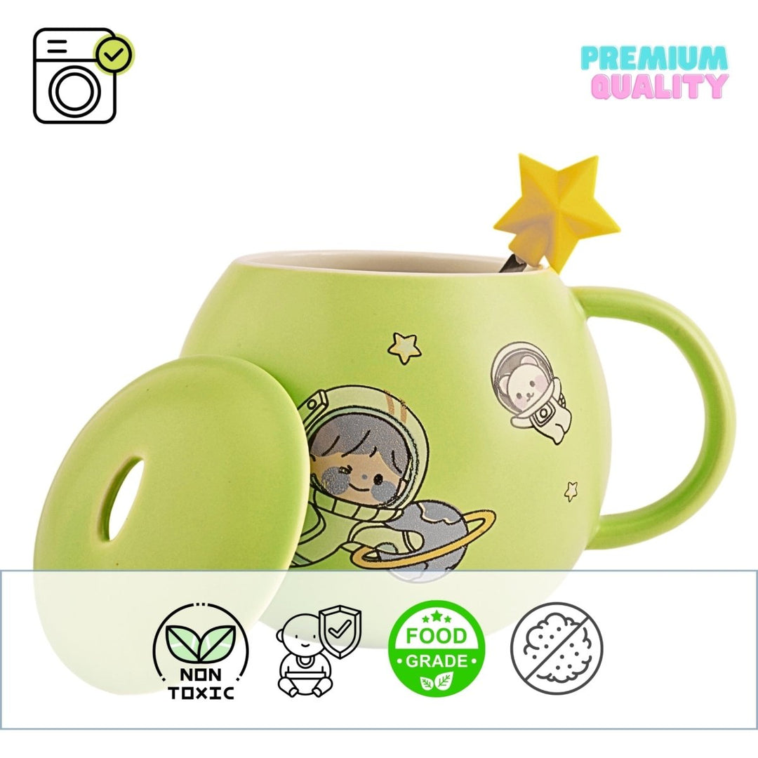 Ceramic Space Mug With Lid Ceramic Mug