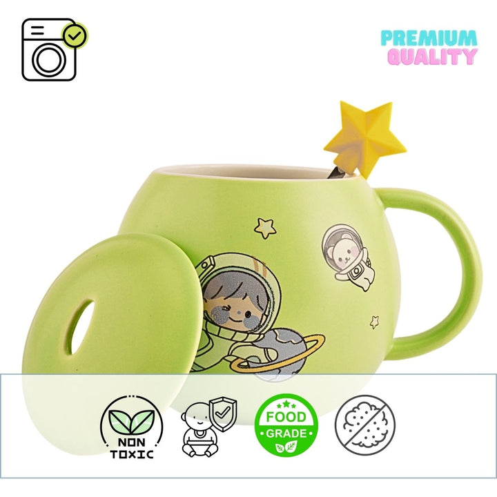 Ceramic Space Mug With Lid Ceramic Mug