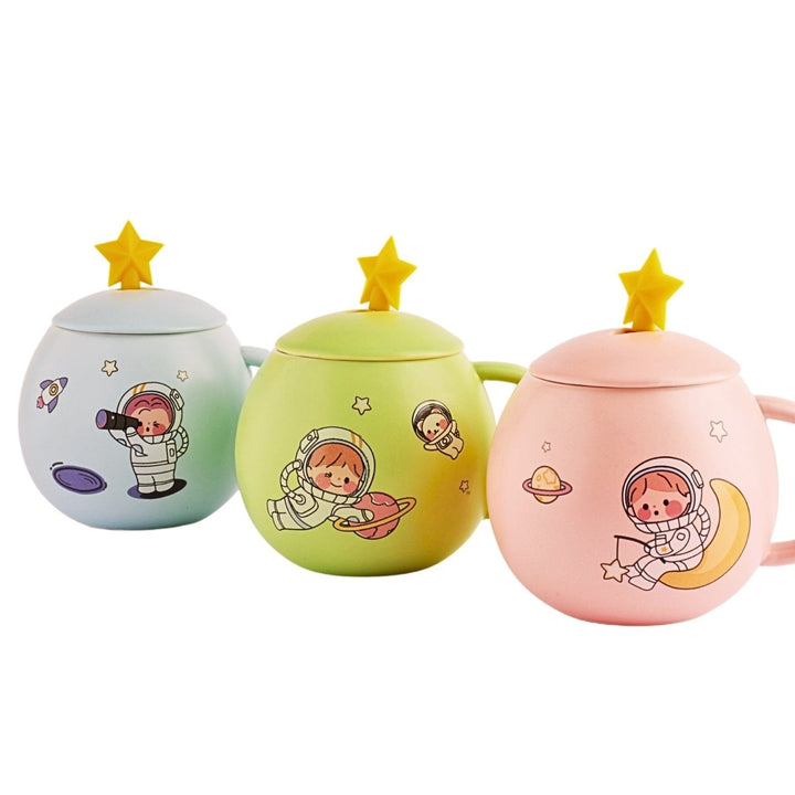 Ceramic Space Mug With Lid Ceramic Mug