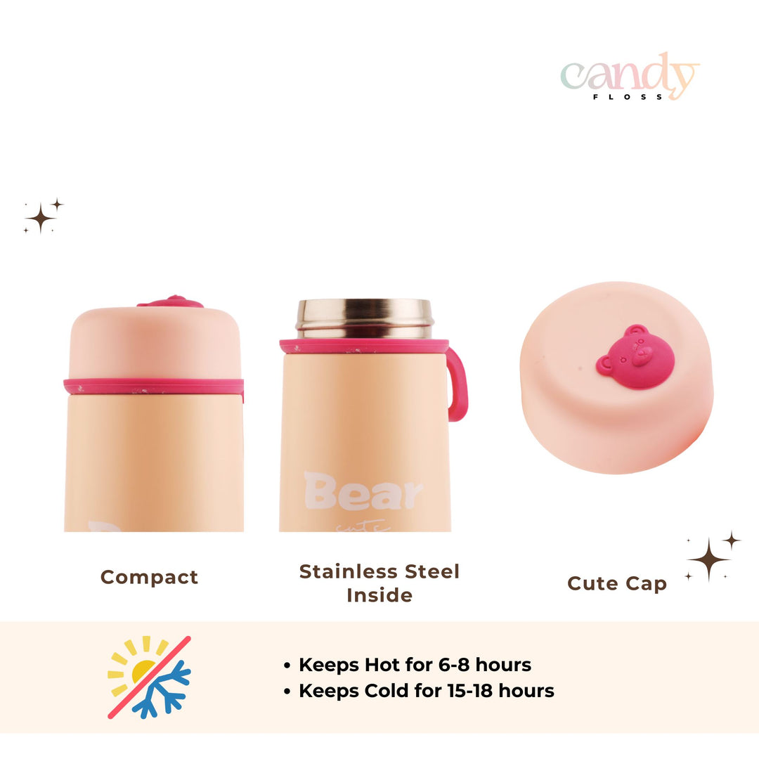 compact stainless steel, cute cap flask