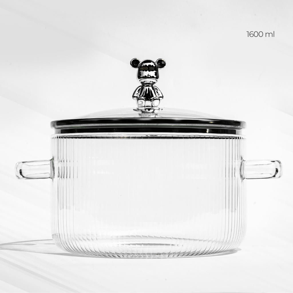 Classic Glass Cooking Pot With Lid Kettle