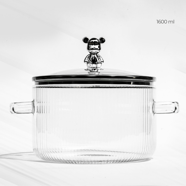 Classic Glass Cooking Pot With Lid Kettle