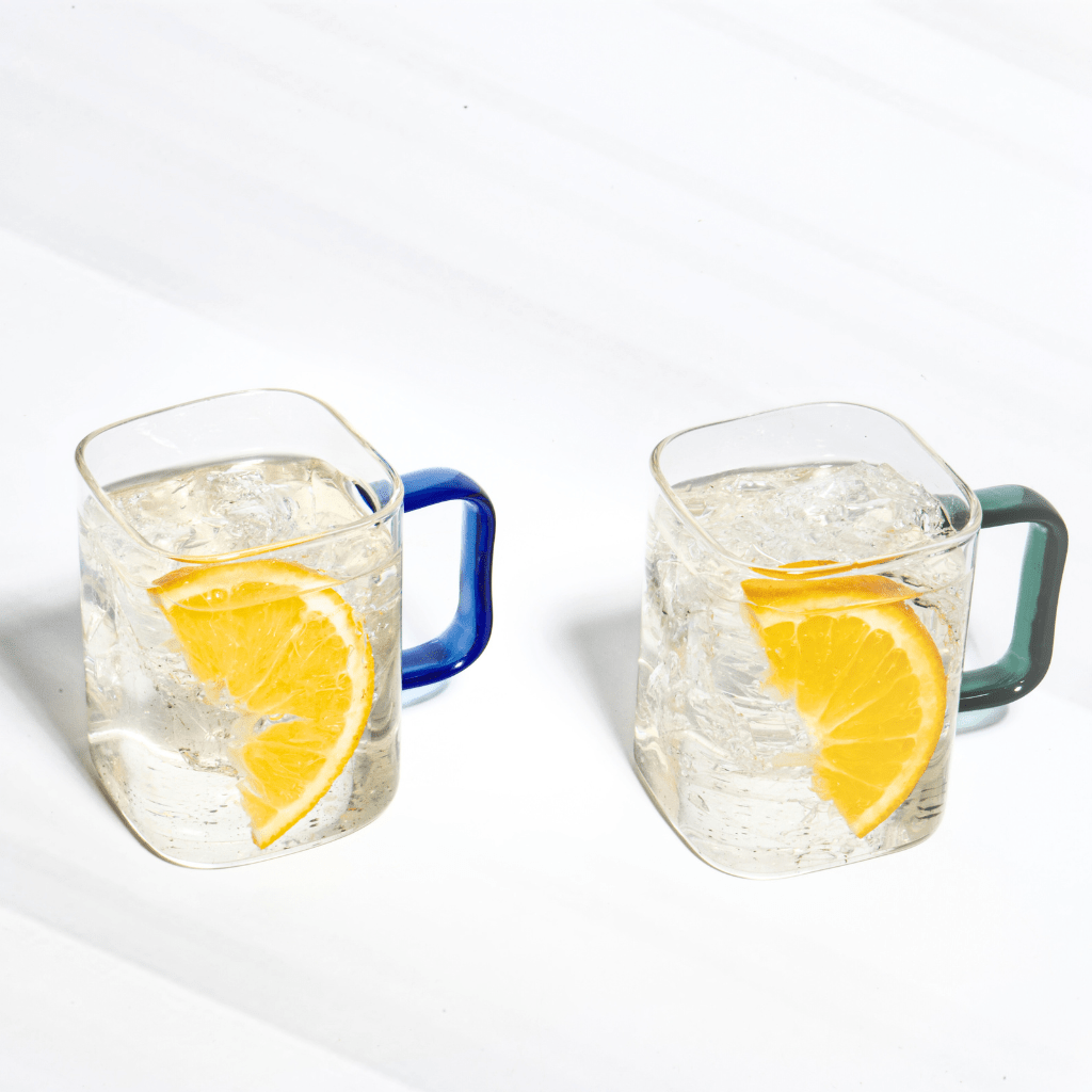 Classic Glass Mug - Set of 2 Glass Mugs
