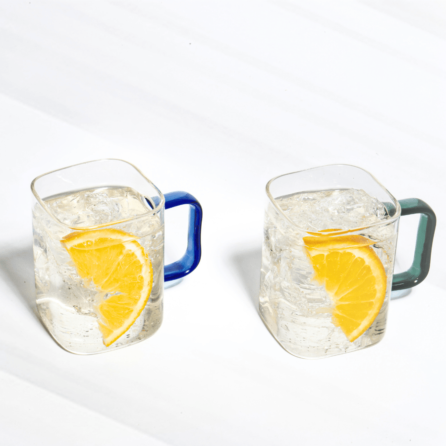 Classic Glass Mug - Set of 2 Glass Mugs
