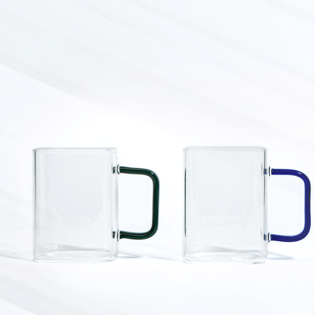 Classic Glass Mug - Set of 2 Glass Mugs