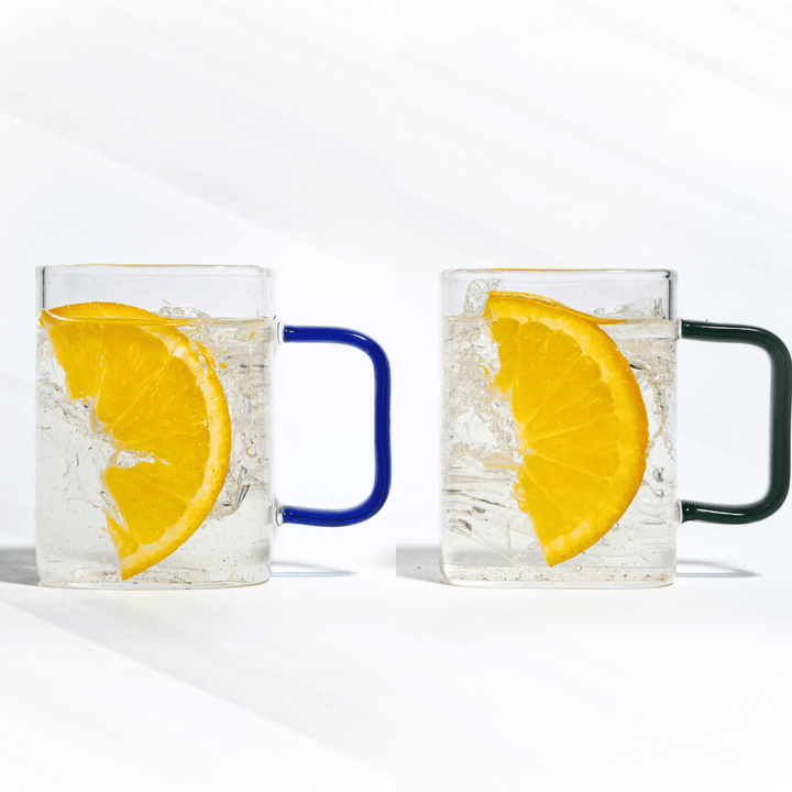 Classic Glass Mug - Set of 2 Glass Mugs