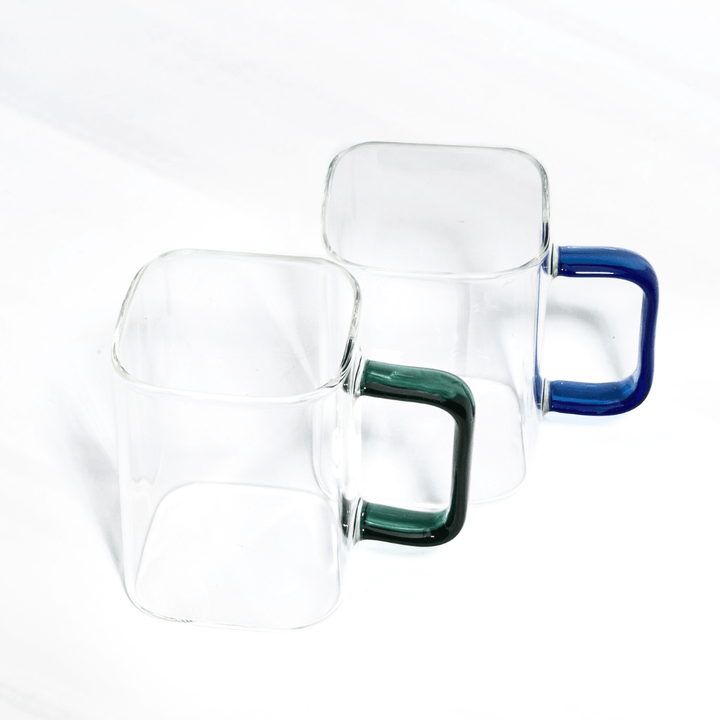 Classic Glass Mug - Set of 2 Glass Mugs