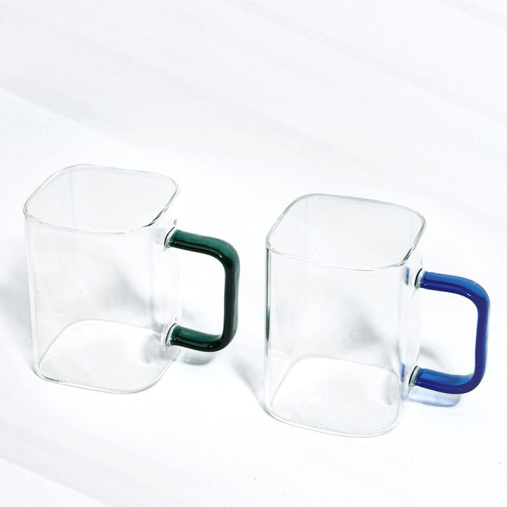 Classic Glass Mug - Set of 2 Glass Mugs