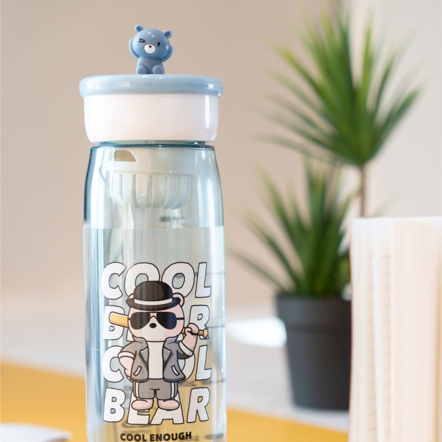 Cool Bear Water Bottle with Infuser Plastic Bottle