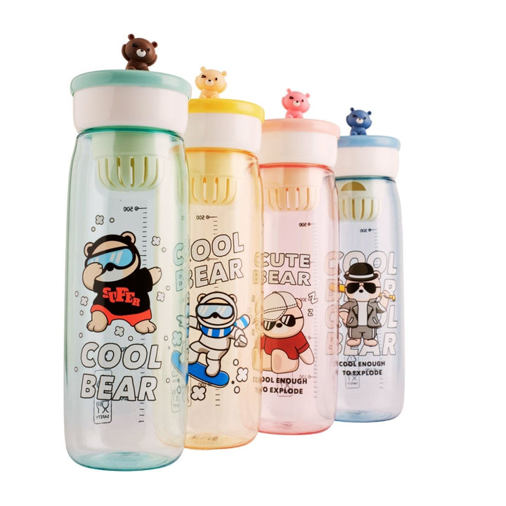 Cool Bear Water Bottle with Infuser Plastic Bottle