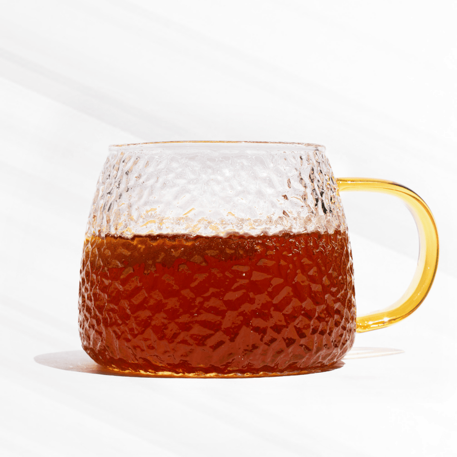 Dotted Textured Glass Mug : Crystal Clear Joy Glass Mugs