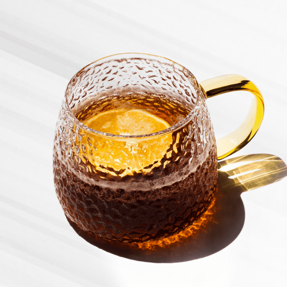 Dotted Textured Glass Mug : Crystal Clear Joy Glass Mugs
