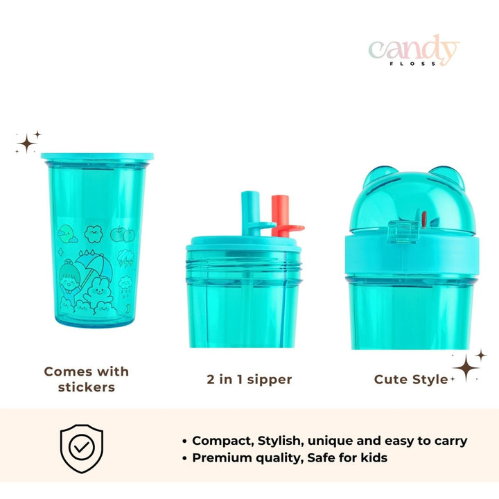 Double Sipper With Cute Design Sipper