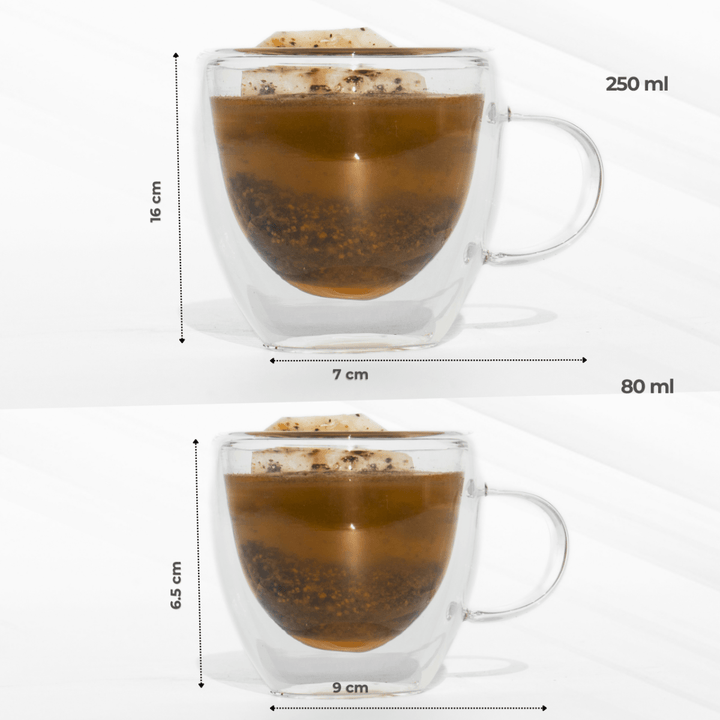 Double - Wall Glass Mug – Trendy & Heat - Proof Glass Mugs