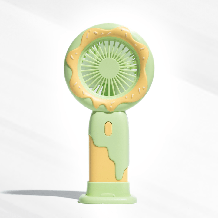 Doughnut Fan with Phone Stand - Green Fans