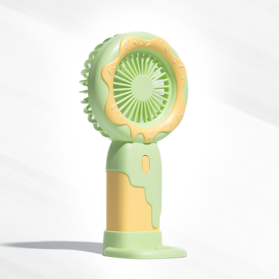 Doughnut Fan with Phone Stand - Green Fans
