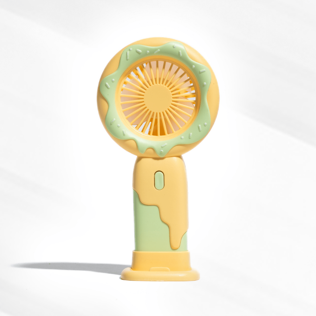 Doughnut Fan with Phone Stand - Yellow Fans
