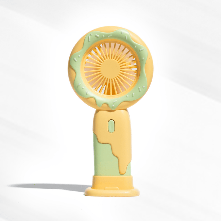 Doughnut Fan with Phone Stand - Yellow Fans