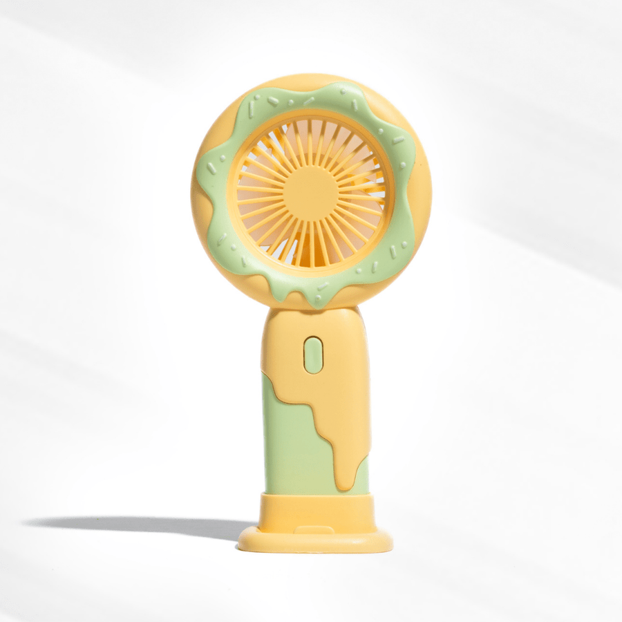 Doughnut Fan with Phone Stand - Yellow Fans